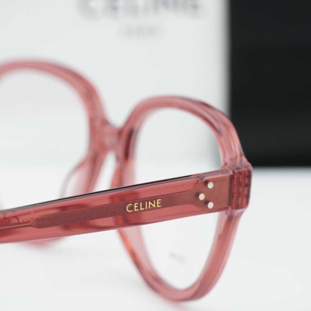 Celine CL50107I 074 Geometric Eyeglasses 54mm - Rose - Picture 4 of 11